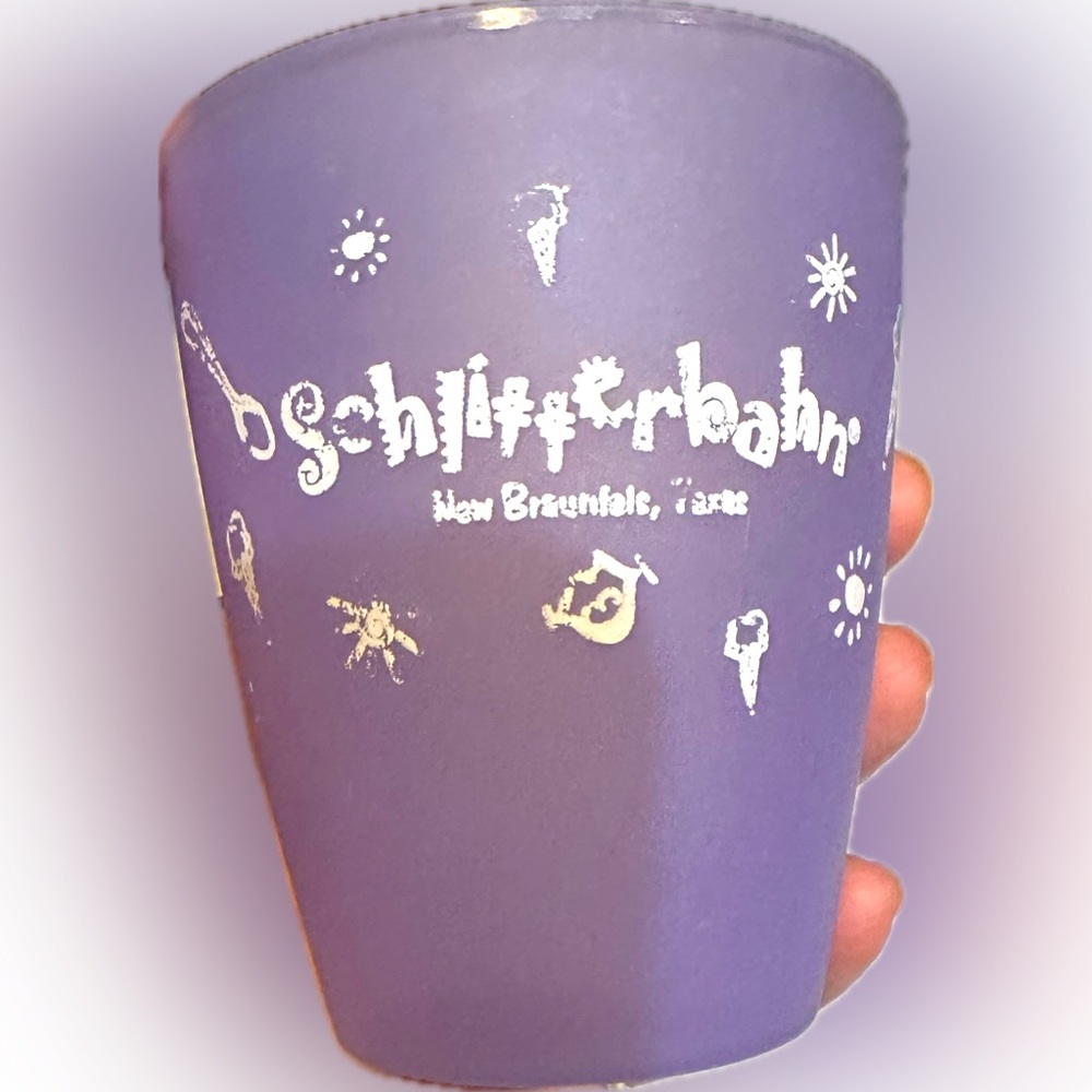 VTG RARE 10OZ PURPLE SCHLITTERBAHN ICE CREAM CUP TUMBLER SOUVENIR COLLECTIBLE